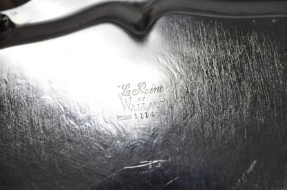 "La Reine" by Wallace Round Scalloped Footed Silver Plated Serving Platter Tray