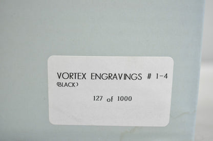 Frank Stella David Mirvish Designs Vortex Engravings 1-4 Black Plate - Set of 4