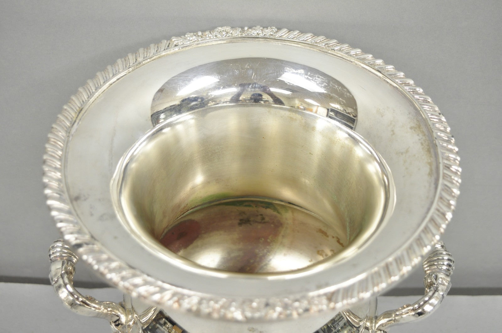 Victorian Silver Plated Potbelly Trophy Cup Champagne Chiller Bar Ice Bucket