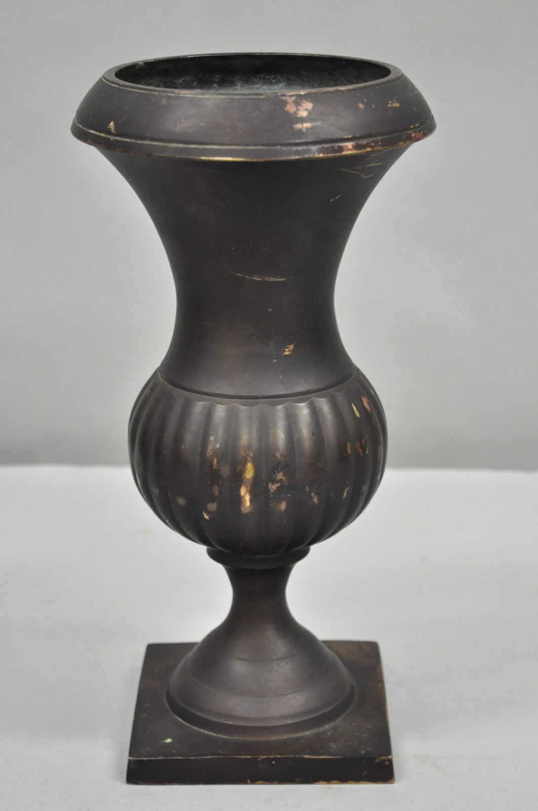 Vintage Brass French Classical Style Small Table Top Urn Form Flower Vase
