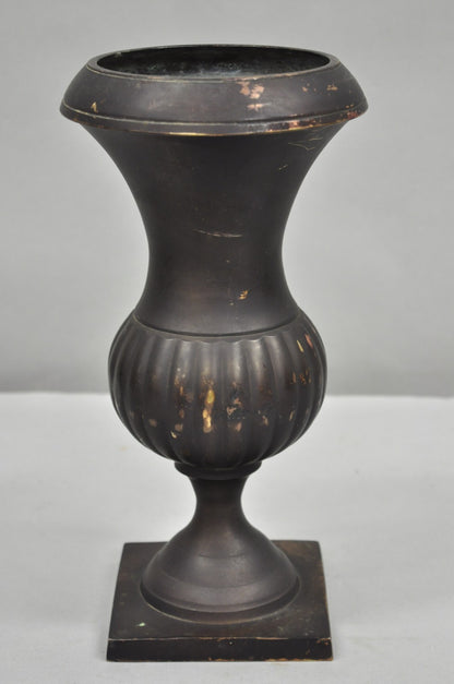 Vintage Brass French Classical Style Small Table Top Urn Form Flower Vase