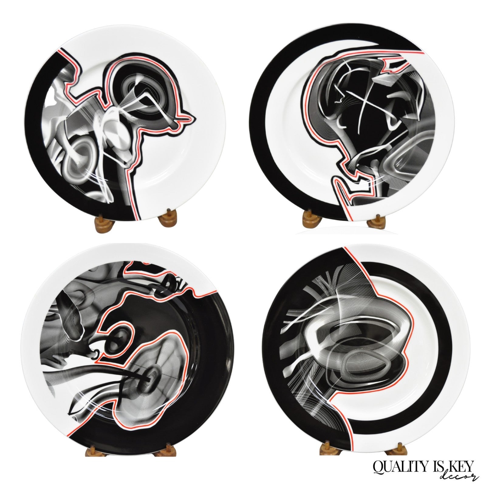 Frank Stella David Mirvish Designs Vortex Engravings 1-4 Black Plate - Set of 4