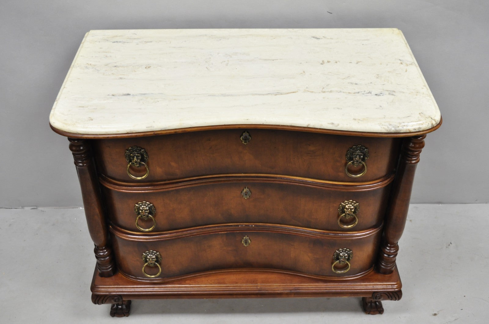 Pulaski Sagamore Hill Victorian Cherry Wood Marble Top Commode Nightstand Chest