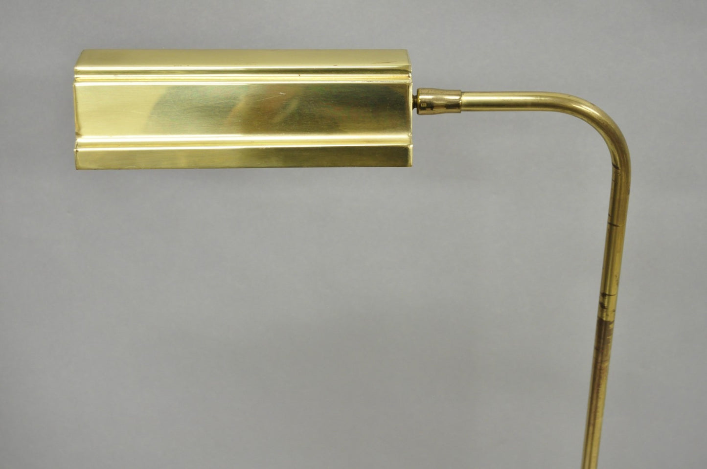 Vintage Mid Century Modern Brass Adjustable Task Pharmacy Reading Floor Lamp