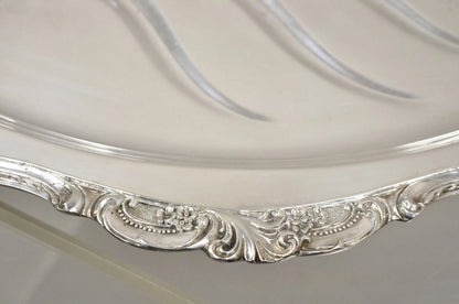 Vintage Baroque by Wallace 259 Silver Plated Meat Cutlery Serving Platter Tray