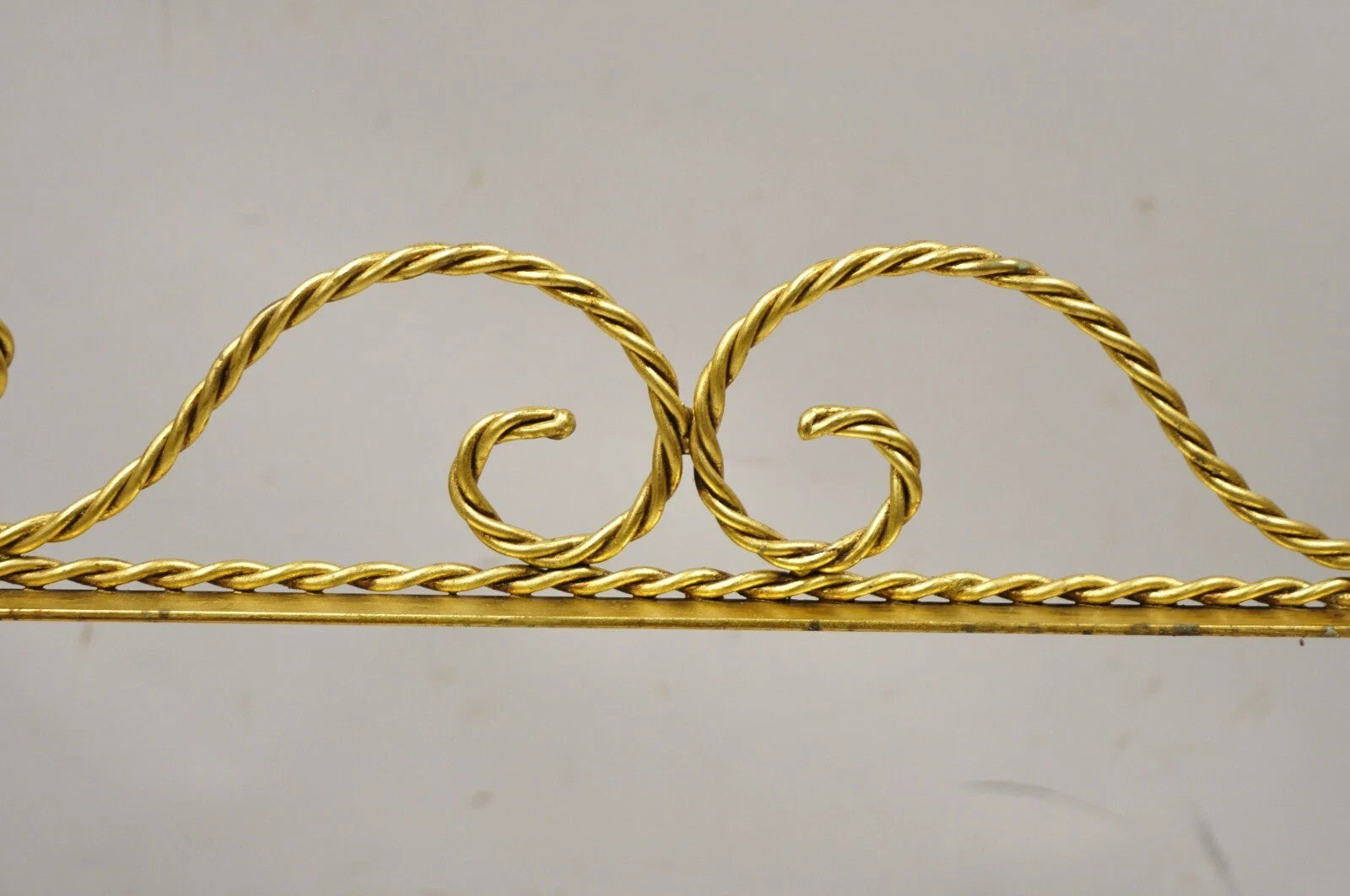 Italian Hollywood Regency Gold Gilt Iron 3 Tier Shelf Small Display Stand (B)