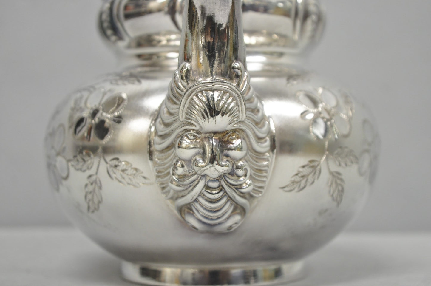 Antique Meriden B Co French Renaissance Silver Plated Figural Tea Set - 7 Pcs