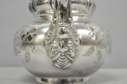 Antique Meriden B Co French Renaissance Silver Plated Figural Tea Set - 7 Pcs