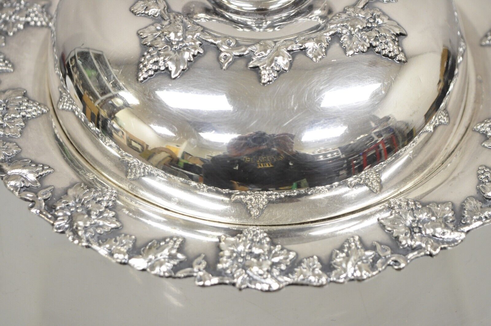 Vintage Paul Revere Silver Co Round Silver Plated Covered Vegetable Serving Dish