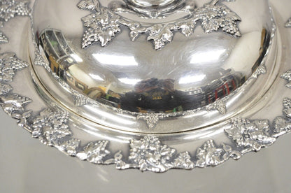 Vintage Paul Revere Silver Co Round Silver Plated Covered Vegetable Serving Dish