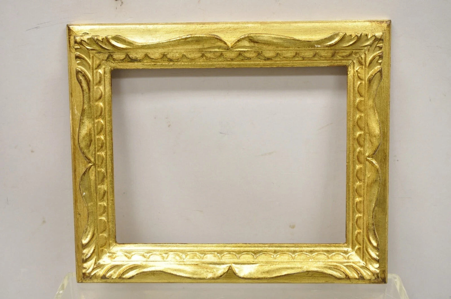 Vintage Italian Hollywood Regency Gold Gilt Wood 14 x 12 Art Picture Frame