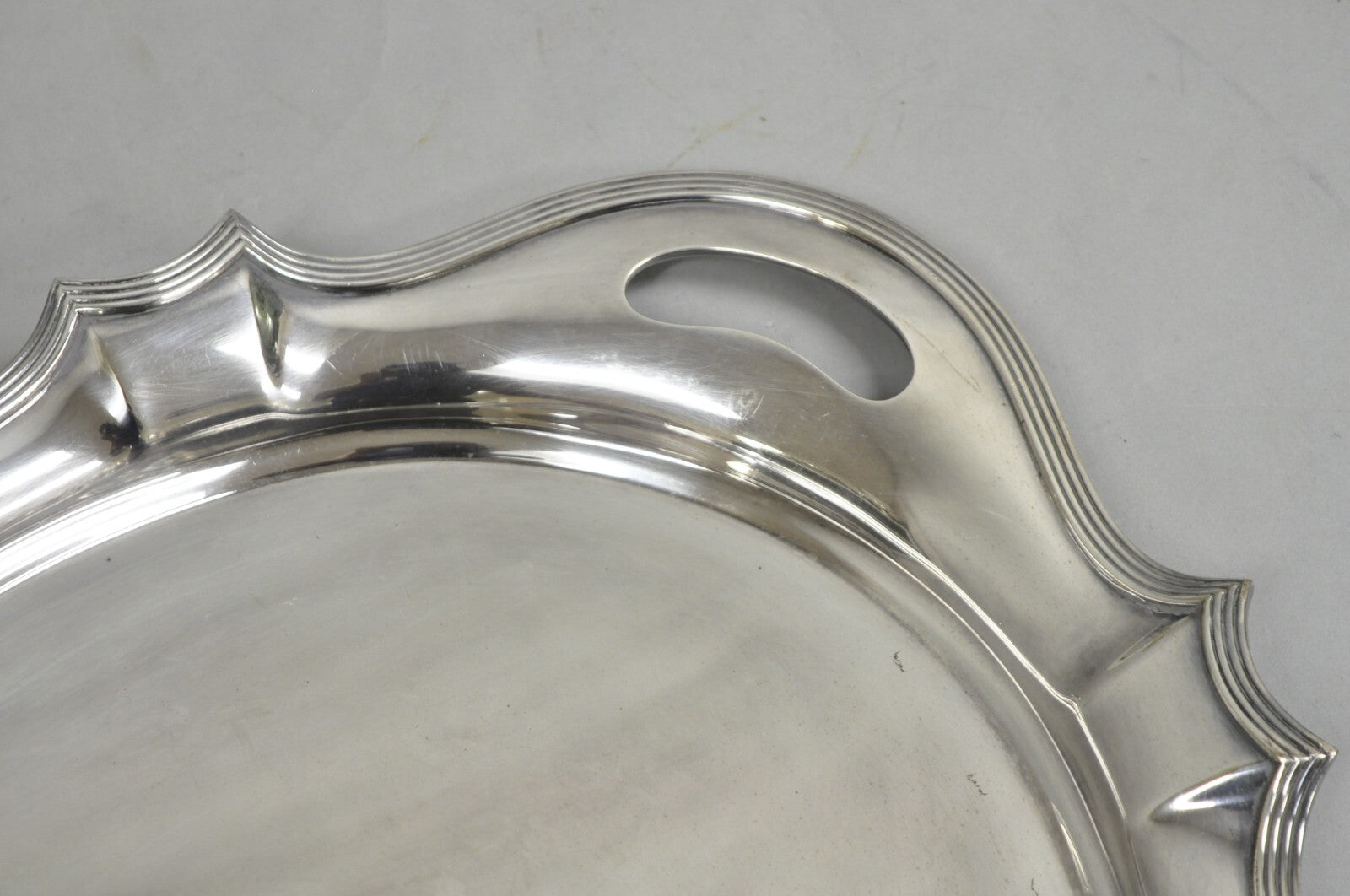 Antique Gorham Edwardian Silver Plate Serving Bar Tray Engraved to Reverend 1945