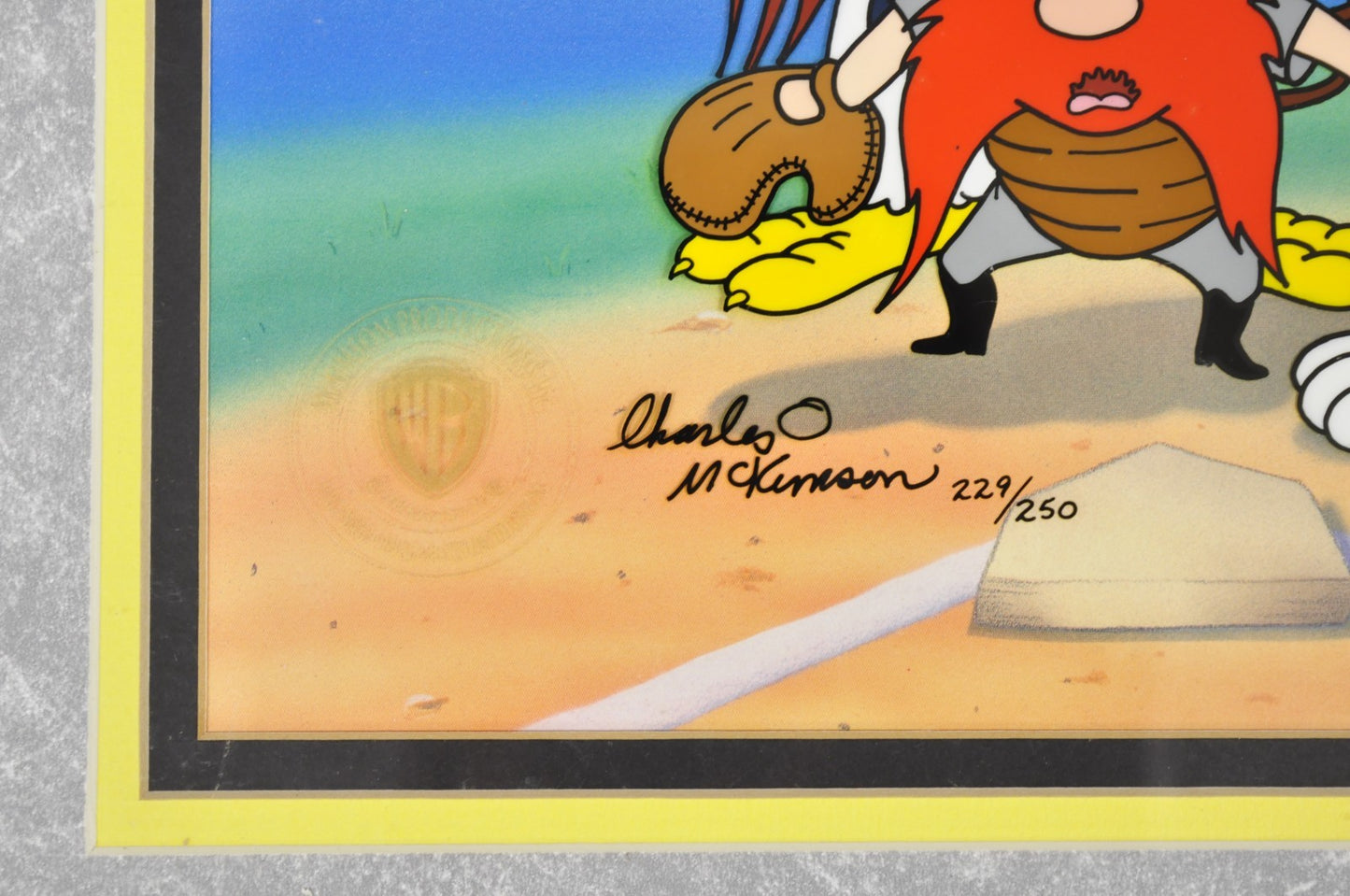 Vintage 1992 Warner Bros New York Yankees Artist Proof Cel Homerun Hare 229/250