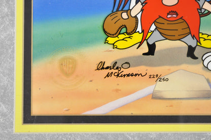 Vintage 1992 Warner Bros New York Yankees Artist Proof Cel Homerun Hare 229/250