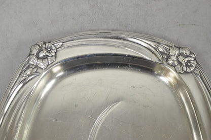 Vintage 1847 Rogers Bros Daffodil 9910 Silver Plated Meat Serving Platter Tray