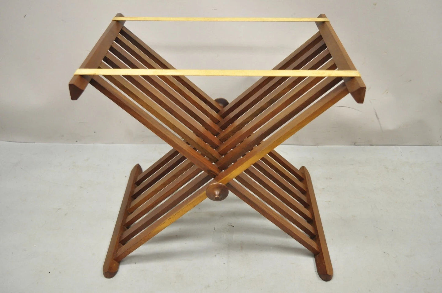 Stewart MacDougall Kipp Stewart Drexel Walnut Folding Campaign Table (A)