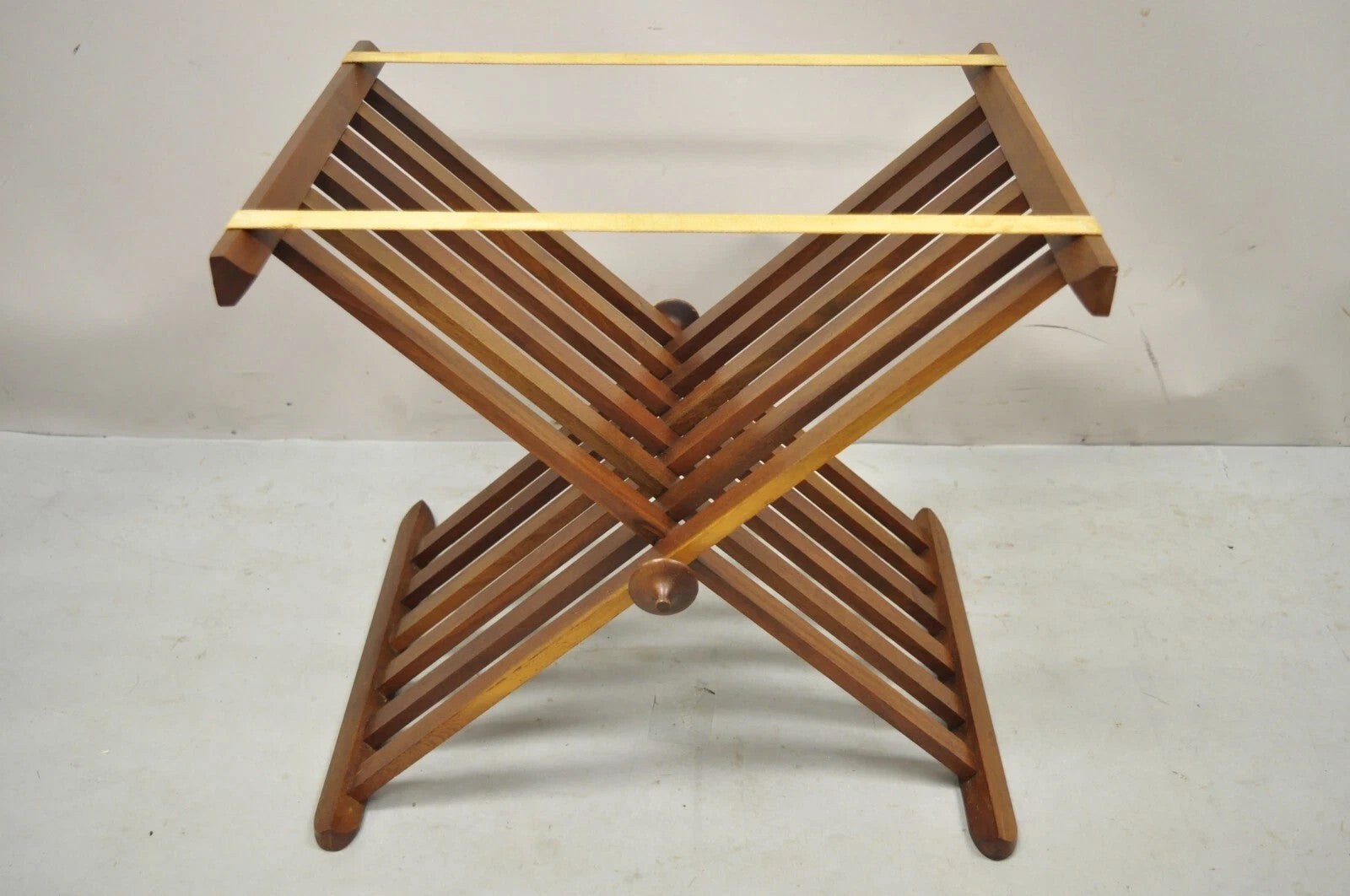 Stewart MacDougall Kipp Stewart Drexel Walnut Folding Campaign Table (A)