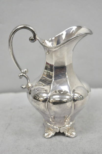Vintage Victorian Silver Plated Bulbous Footed Tea Coffee Creamer Pot