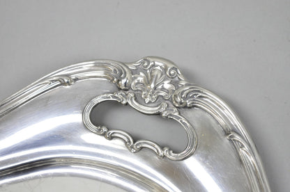 Antique Gorham Silver Plated Victorian Oval Butlers Serving Platter Bar Tray