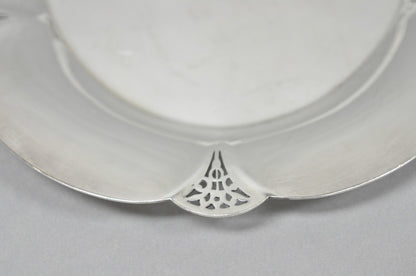 Vintage Art Deco WM Rogers 411 Silver Plated Small Oval Scalloped 11" Dish Tray