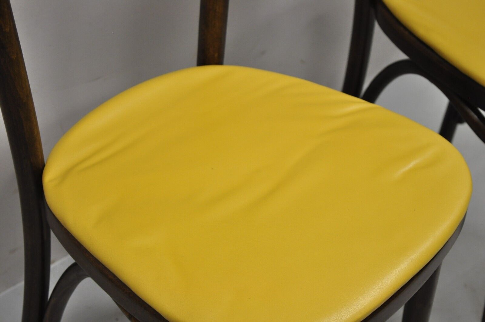 Vintage GAR Products Yellow Bentwood Ice Cream Parlor Side Chair - a Pair