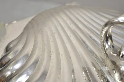 Vintage Eton Dolphin Handle Clam Shell Silver Plated Electrified Serving Warmer