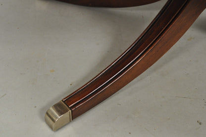 Ethan Allen Newport Collection Banded Mahogany Oval Duncan Phyfe Coffee Table
