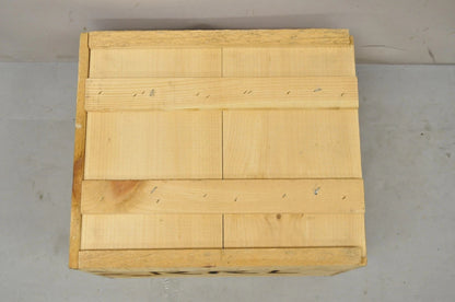 RRL Wooden Sliding Lid Crate Ralph Lauren? Perishable Burn Mark Storage Box