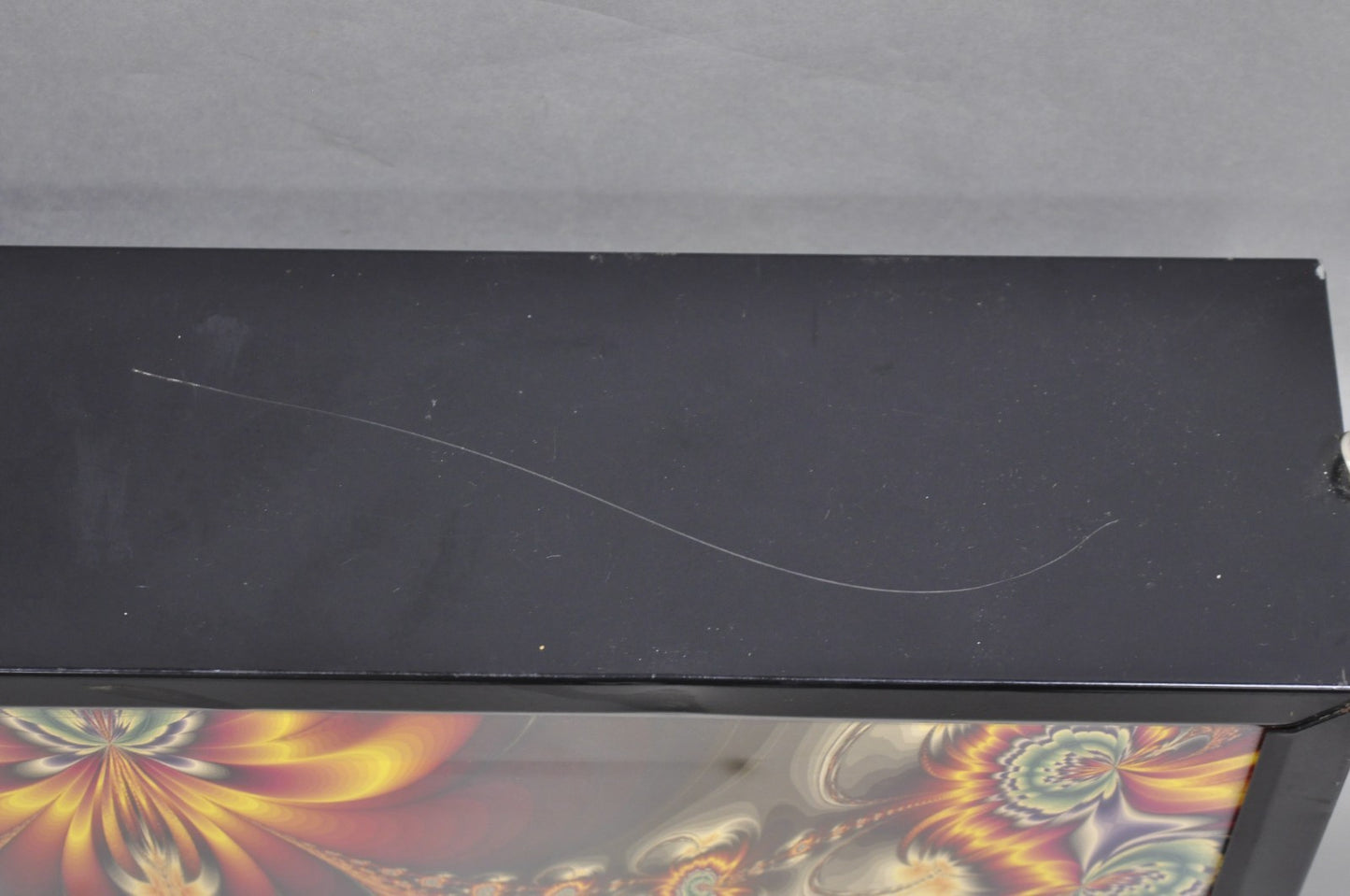 Vintage 1990s Illuminated Shadowbox Psychedelic Wall Art Framed Poster 30x24