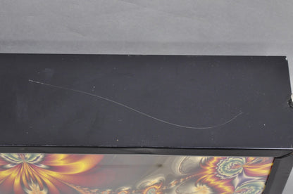 Vintage 1990s Illuminated Shadowbox Psychedelic Wall Art Framed Poster 30x24