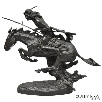 Frederic Remington "Cheyenne" Lost Wax Cast Bronze Native American Sculpture