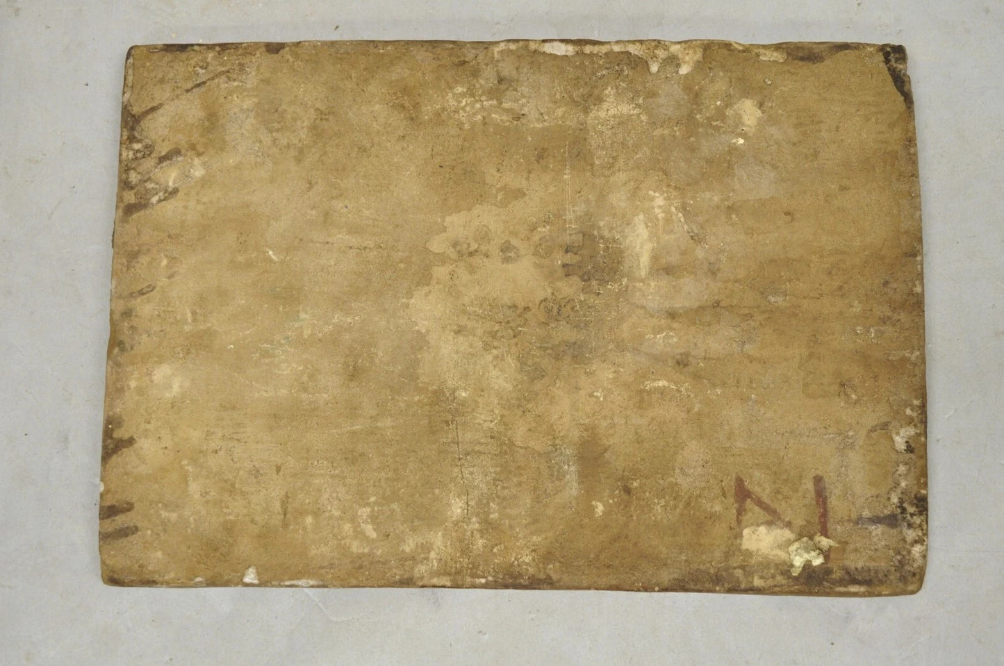 Antique Persian Iznik Qajar Style Ceramic Pottery Tile Mosaic Woman & Servant C7