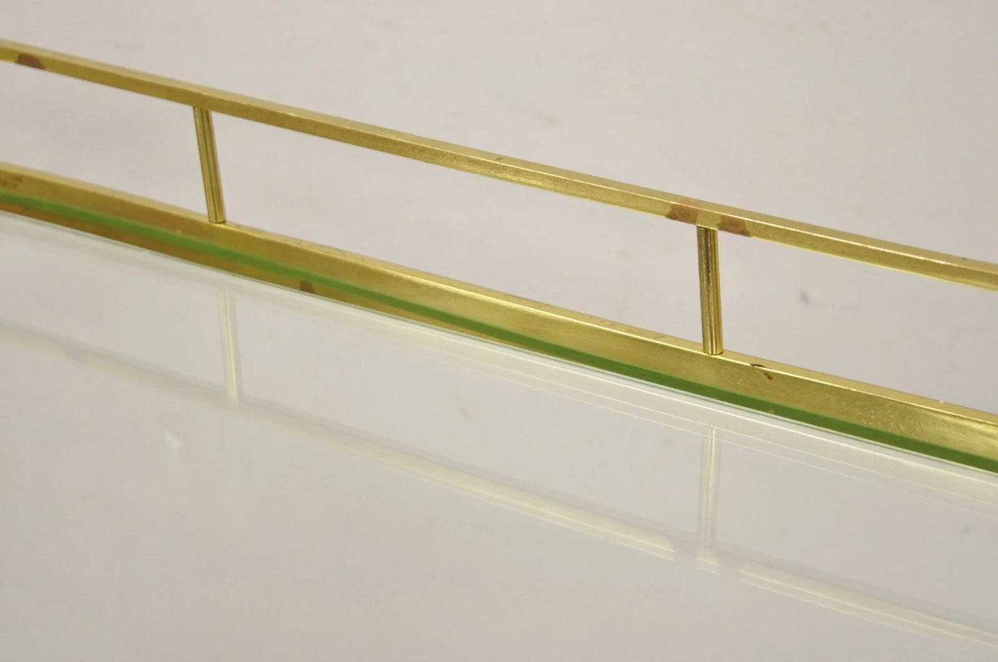 Mid Century Italian Modern Brass and Glass 3 Tier Rolling Bar Cart Serving Table