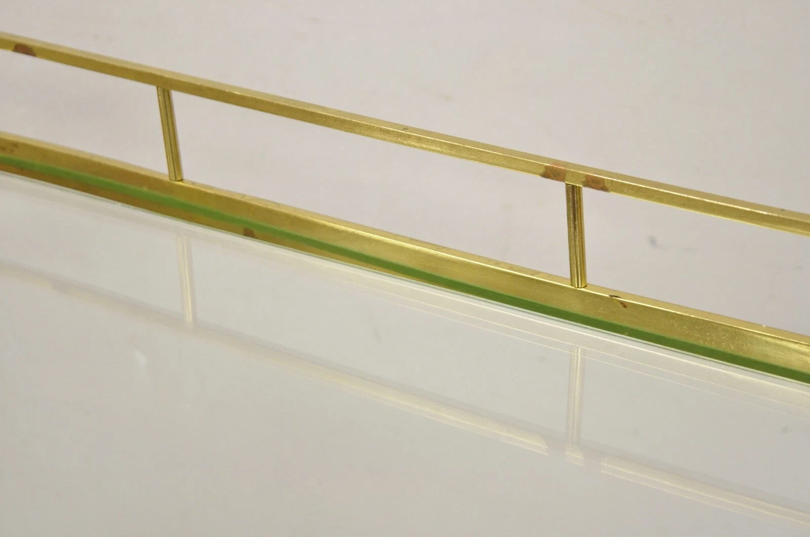 Mid Century Italian Modern Brass and Glass 3 Tier Rolling Bar Cart Serving Table