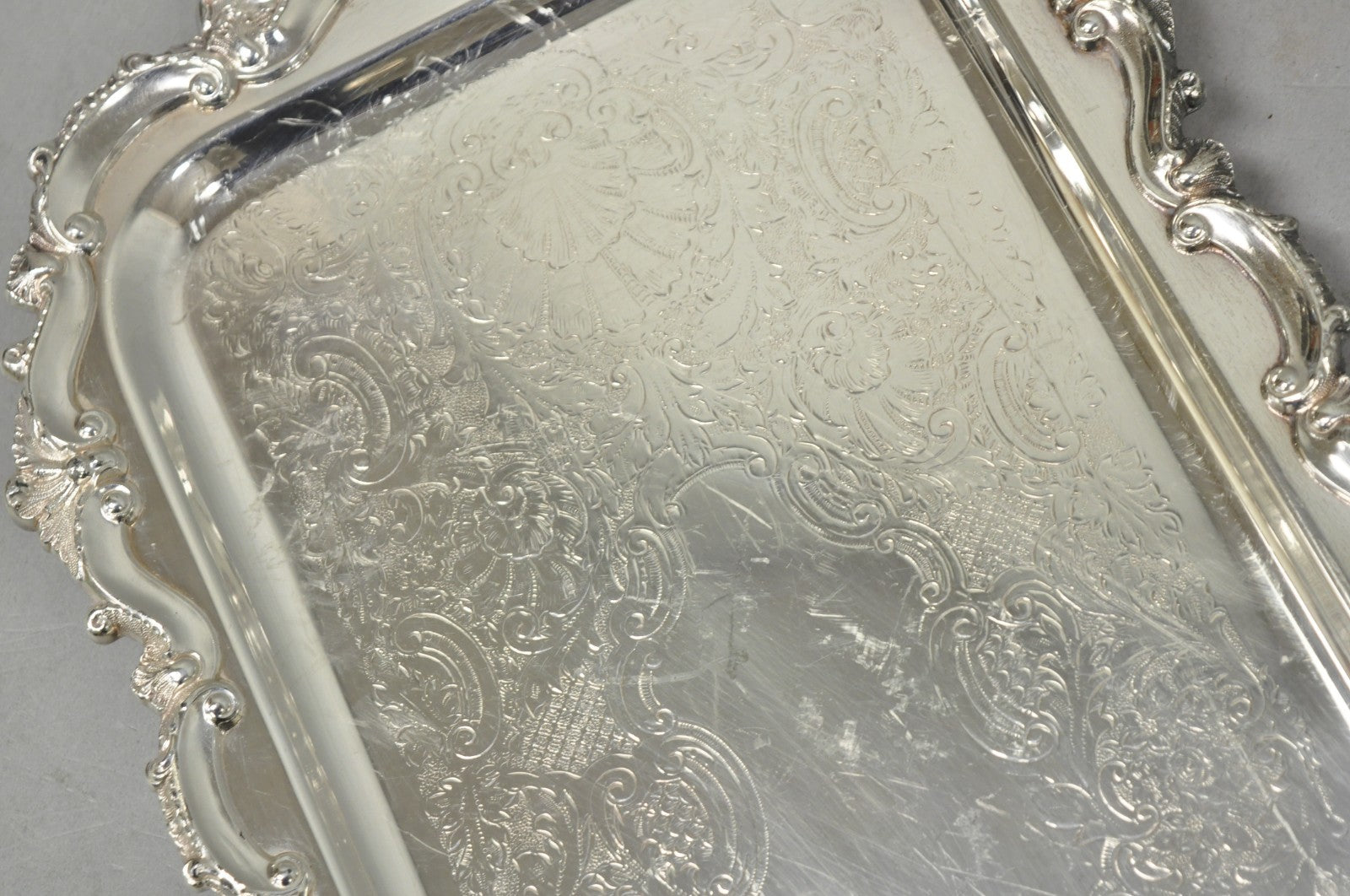 Vintage Bristol 132 Victorian Silver Plated Narrow Serving Platter Bar Tray