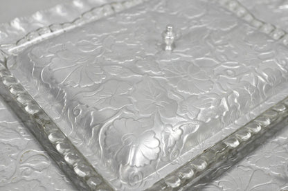 Vintage Art Deco Nouveau Hammered Aluminum Vegetable Relish Serving Platter Tray