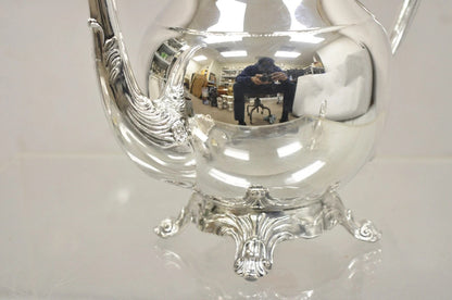 Vintage FB Rogers Victorian Silver Plated Tea Set with Tilting Pot - 6 Pcs