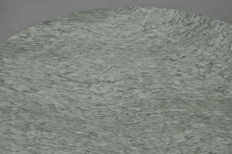 French Empire Round Marble Top Corinthian Column Wood Pedestal Base Coffee Table