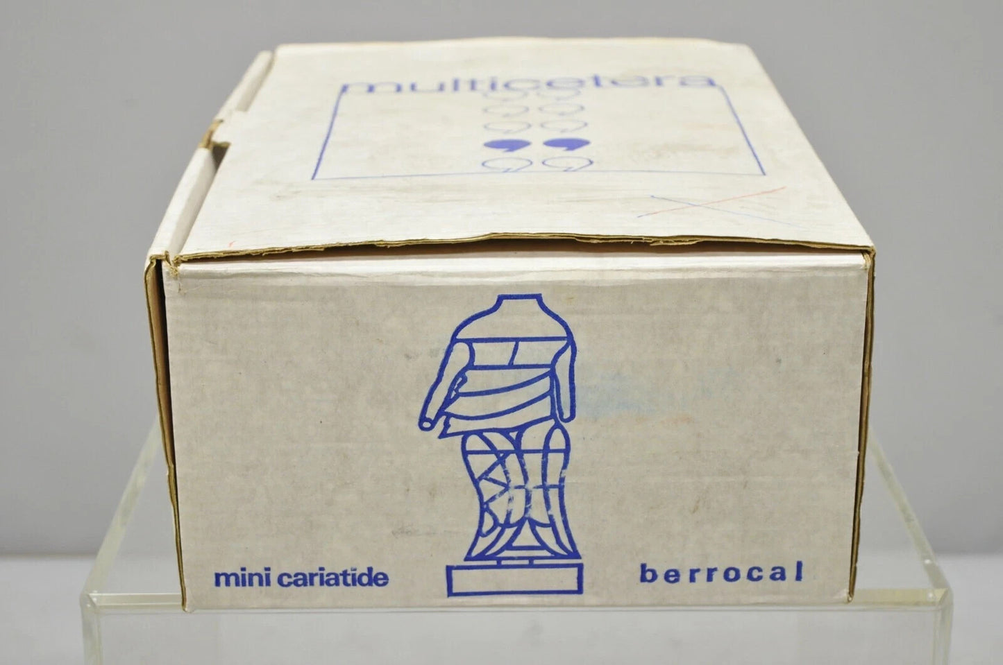 Miguel Berrocal La Mini Cariatide Nickel Plated Puzzle Sculpture w/ Box and Book