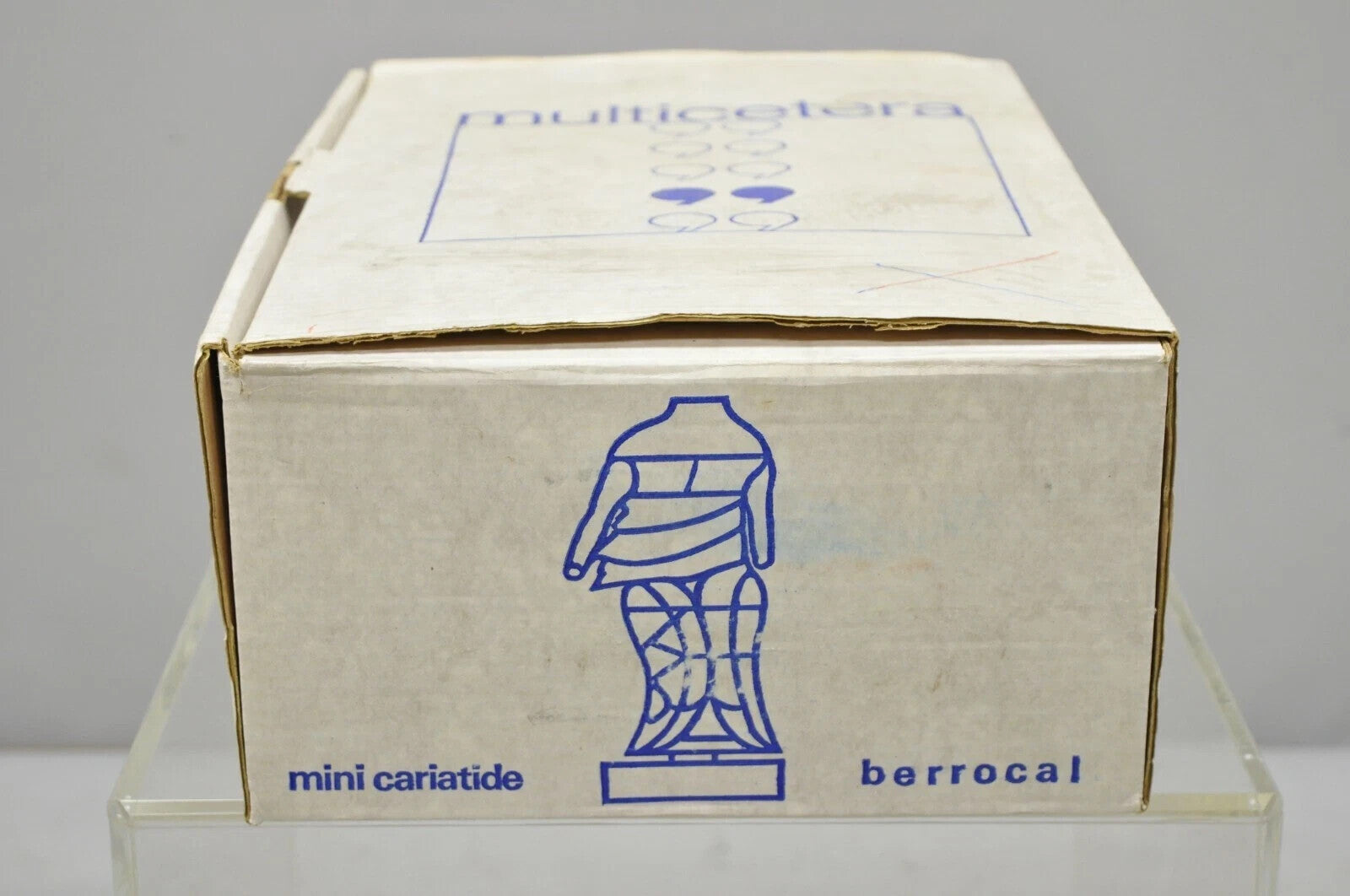 Miguel Berrocal La Mini Cariatide Nickel Plated Puzzle Sculpture w/ Box and Book