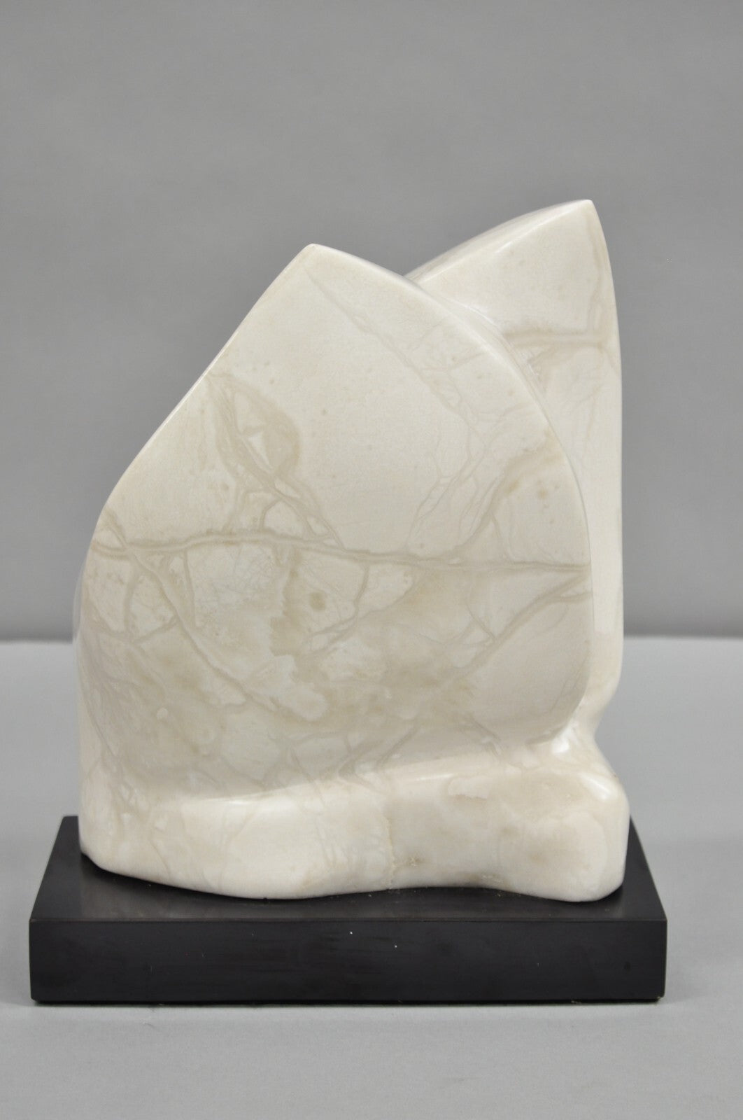 Morton Gaffin Modernist Carved White Alabaster Abstract Sculpture