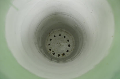 Japanese Porcelain Glazed Celadon Wisteria Flower & Butterfly Umbrella Stand