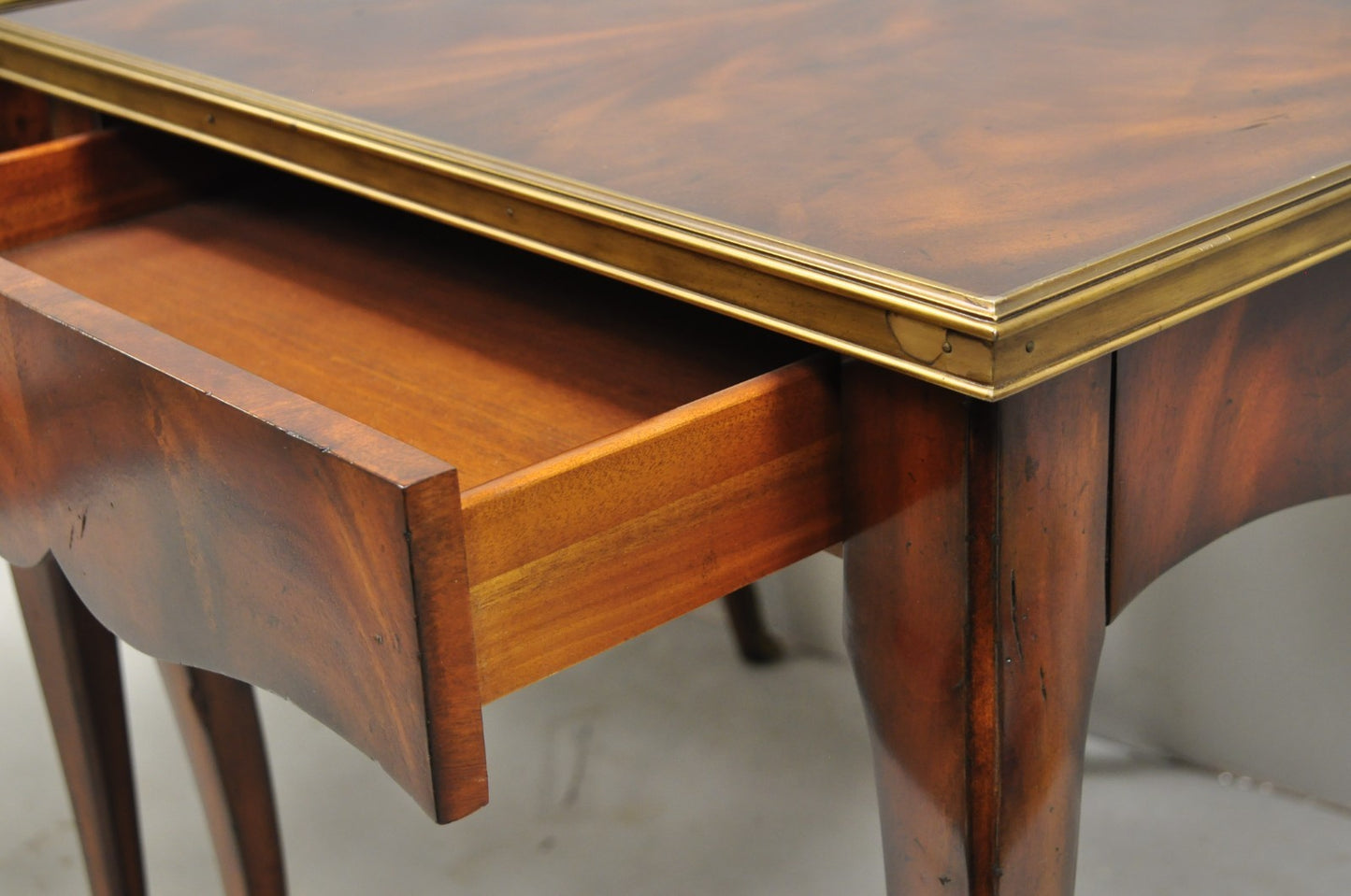 Ralph Lauren Noble Estate French Louis XV Mahogany One Drawer End Table - a Pair