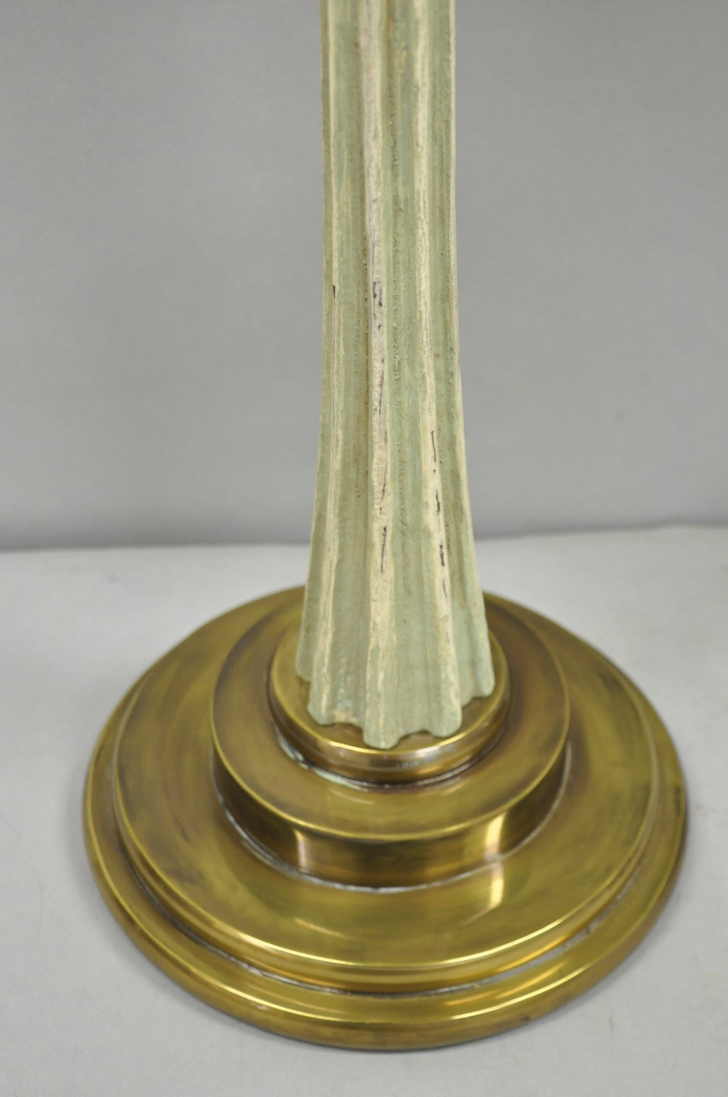 Vintage Hollywood Regency Pink Lily Flower Bouquet Tall Table Lamps by Hart Pair