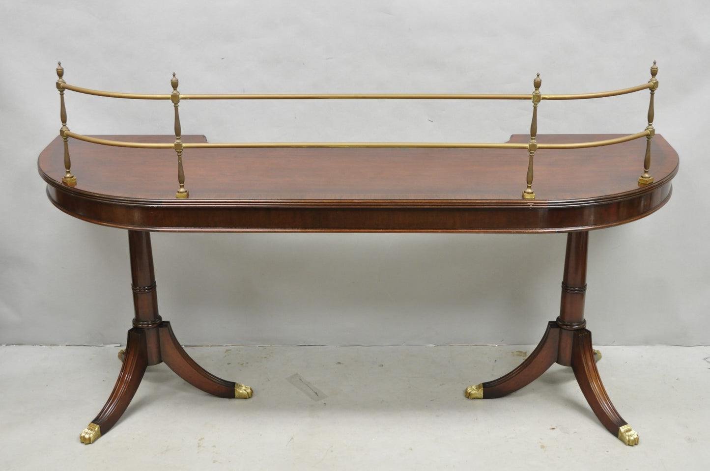 Antique Sheraton Mahogany Duncan Phyfe Dropleaf Sideboard Console Buffet Table