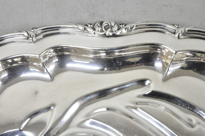 Vintage Silver Plated Scalloped Oval "Stag/Deer" Meat Serving Platter Tray