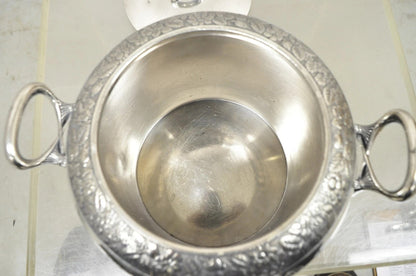 Antique Art Nouveau Silver Plated Lidded Soup Tureen Engraved "Louise"