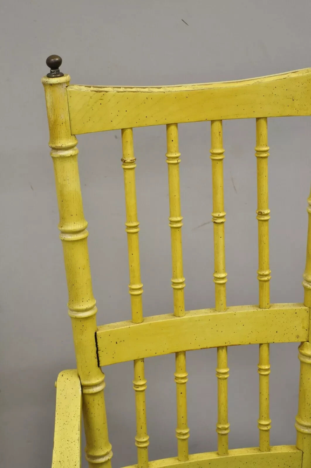 Vintage Thomasville Hollywood Regency Yellow Faux Bamboo Dining Chair - Set of 6