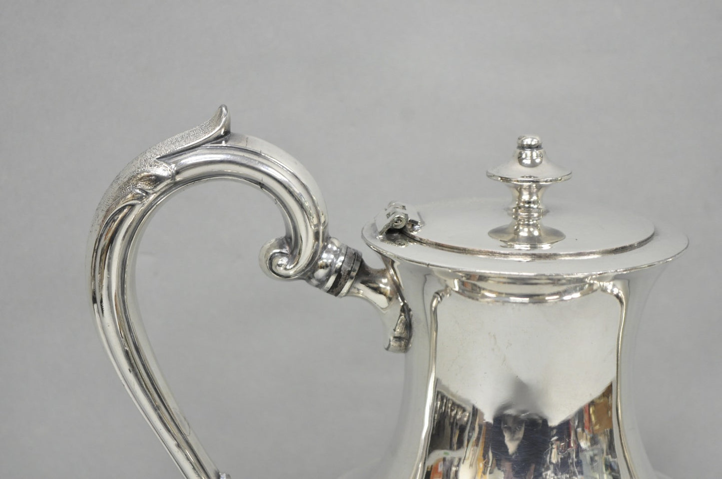 Vintage Victorian Silver Plated Floral Repousse Tea Kettle Teapot w/ Monogram