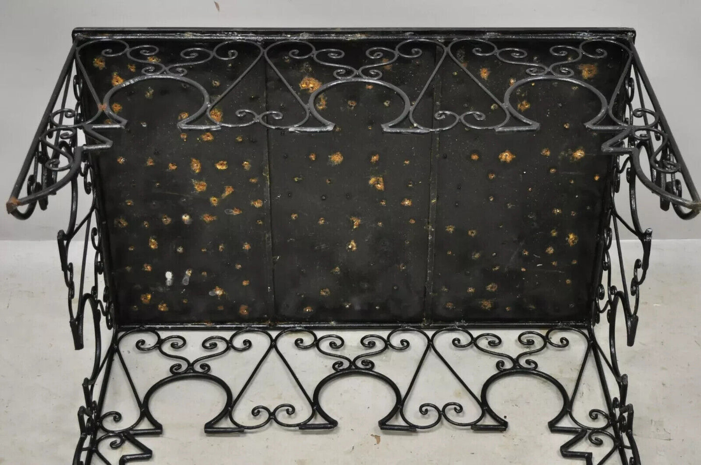 Arts & Crafts Ceramic California Tile Wrought Iron Coffee Table attr. Catalina